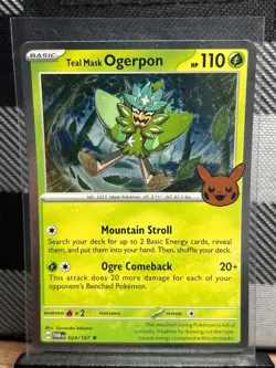Pokemon TCG: Teal Mask Ogerpon 24/197, 2024 Trick Or Trade _ HOLO - Image 1