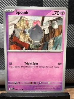 Pokemon TCG: Spoink 62/132, Mega Evolutions - Image 1