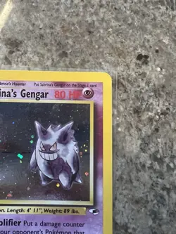 2000 POKEMON GYM HEROES #14/132 SABRINA'S GENGAR HOLO - Image 3