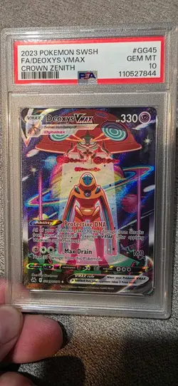 GRADED PSA 10 2023 Pokemon SWSH FA/Deoxys VMax Crown Zenith #GG45 - Image 1