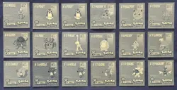 Pokemon Artbox Stickers 1999 (18 stickers) includes Psyduck, Slowpoke, Chansey - Image 2