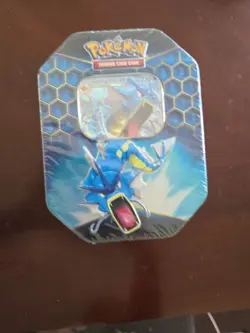 Pokemon Hidden Fates Tin Gyarados-4 Packs Inside-GX - Image 1