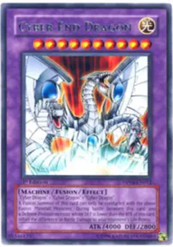 Yugioh! LP Cyber End Dragon - DP04-EN012 - Rare - Unlimited Edition Lightly Play - Image 1