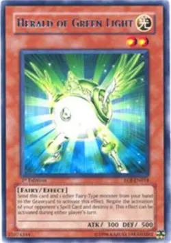 Yugioh! HP Herald of Green Light - EOJ-EN018 - Rare - 1st Edition Heavily Played - Image 1