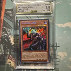 2023 Yu-Gi-Oh! 25th Anniversary Vampire Lord DRC/EN000 Secret AGS 9.5 - Image 1