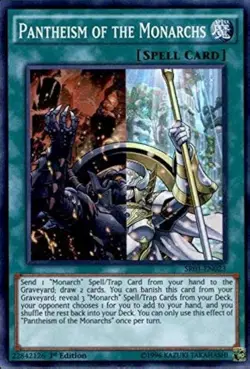 SR01-EN023 Pantheism of the Monarchs Super Rare Near Mint YuGiOh TCG - Image 1
