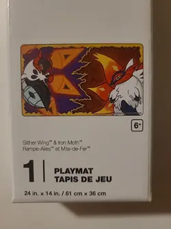 Pokemon Center Exclusive TCG Card Game Slither Wing & Iron Mot Playmat BRAND NEW - Image 1