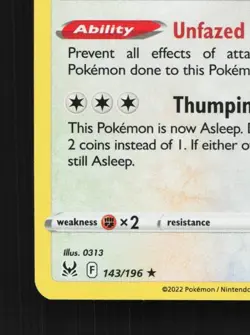 Snorlax 143/196 NM Lost Origin English Pokemon Card TCG - Image 2
