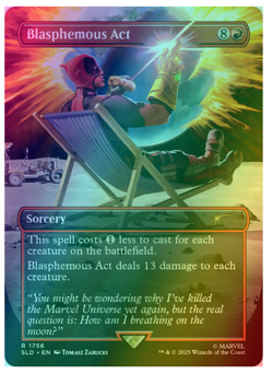 Blasphemous Act (1756) - Dead Pool Foil Secret Lair MTG - Image 1