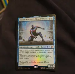 MTG Spider Man 2099 Miguel O'Hara Mythic rare Spiderman universes beyond FOIL - Image 1