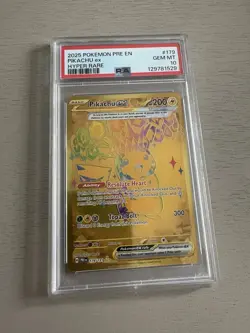 Pokemon TCG Pikachu EX Hyper Rare Card 179/131 PSA 10 - Image 1