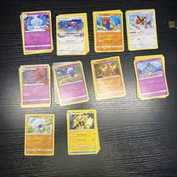 Pokemon Trading Cards Lot Of 91 With Tin Case And Pikachu Figure Free Shipping - Image 1