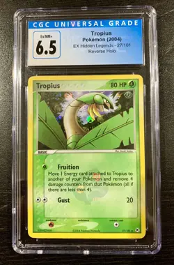 Pokemon Tropius Reverse Holo EX Hidden Legends 27/101 CGC 6.5 - Image 1