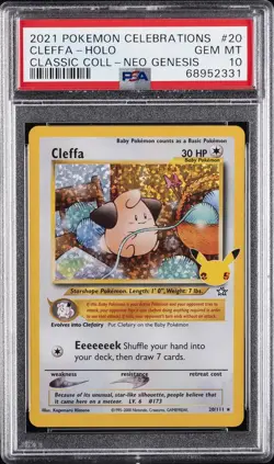 2021 POKEMON CELEBRATIONS CLASSIC COLL #20 CLEFFA-HOLO PSA 10 - Image 1