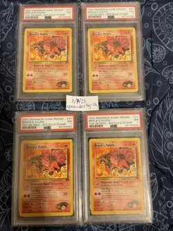 Pokemon TCG x4 PSA 7 Brock's Vulpix #37 Top Deck Magazine W Stamp;FREE SHIPPING! - Image 1