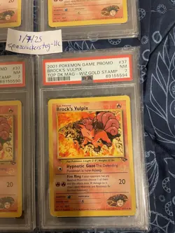 Pokemon TCG x4 PSA 7 Brock's Vulpix #37 Top Deck Magazine W Stamp;FREE SHIPPING! - Image 5