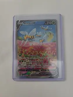 Pokemon Beedrill v Holo Rare Alternate Art Astral Radiance 161/189 NM Condition - Image 1