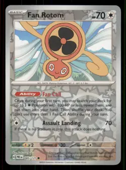 Fan Rotom SV: Prismatic Evolutions #085/131 Common Reverse Holo Pokemon NM - Image 1