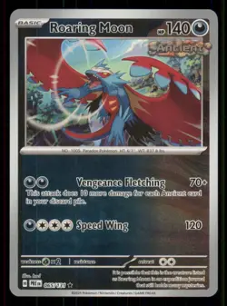 Roaring Moon SV: Prismatic Evolutions #065/131 Rare Reverse Holo Pokemon NM - Image 1