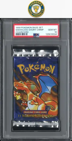 1999 Pokemon Base Set (Shadowless) Pack Charizard PSA 10 (New Cert!) - Image 1