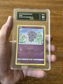 Espurr 60/163 Battle Styles Reverse Foil Pokemon Card Pokemon TCG Graded GMA 10 - Image 2