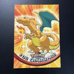 1999 Topps Pokemon TV Animation Series 1 Black Logo Back #6 Charizard - Image 1