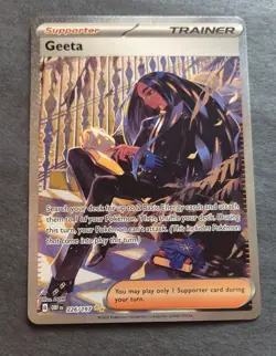 Geeta 226/197 SV03: Obsidian Flames Full Art Trainer Holo Pokemon Tcg Card - Image 1