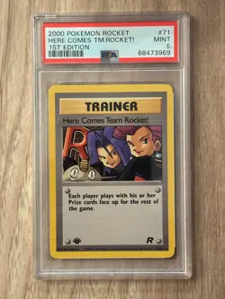 Pokemon First Edition Here Comes Team Rocket #71 NON HOLO PSA 9 #68473969 - Image 2