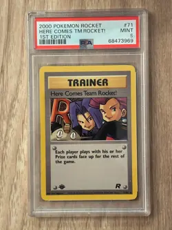 Pokemon First Edition Here Comes Team Rocket #71 NON HOLO PSA 9 #68473969 - Image 3