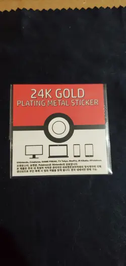 Pokemon 24k Gold Plated Korean Sticker DITTO (Pack Fresh) - Image 2