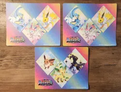 Pokemon Prismatic Evolutions Tech Sticker Collection Set 3 Complete New Unused - Image 1