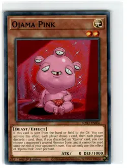 Yu-Gi-Oh! Ojama Pink Common BLVO-EN036 Lightly Played 1st Edition - Image 1