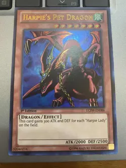 YUGIOH! Harpie's Pet Dragon LCJW-EN086 1st Edition Ultra Rare NM - Image 1