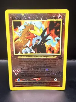 Pokemon Card - Entei #34 Black Star WOTC Movie Promo Reverse Holo - Image 1