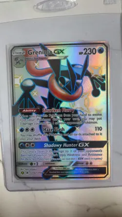 Pokemon TCG Greninja GX Full Art Shiny Holo Rare Card SV56/SV94 NM Condition - Image 1