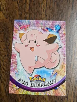 Topps Clefairy #35 Pokemon Trading Card Game 1999 TV Series Vintage Green Label - Image 1