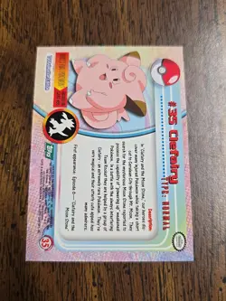 Topps Clefairy #35 Pokemon Trading Card Game 1999 TV Series Vintage Green Label - Image 2