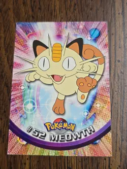 Meowth #52 Topps Black Label Non Foil Pokemon Card MP - Image 1