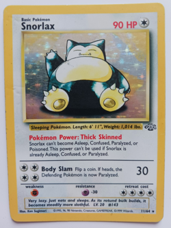 Snorlax Pokemon Card Holo WOTC 11/64 Jungle Set Rare Vintage 1999 Original MP - Image 1