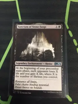 MTG Magic The Gathering Sanctum Of Stone Fangs M21 Black Shrine Enchantment - Image 1