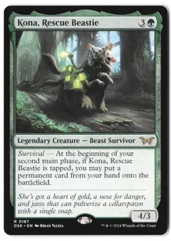 Kona, Rescue Beastie (0187) #187 Duskmourn: House of Horror NM - Image 1
