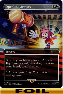 1x - Open the Armory - FOIL BORDERLESS #2089 - Sonic Secret Lair - NM MTG - Image 1
