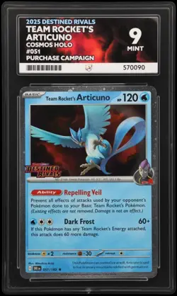 ACE 9 Team Rocket’s Articuno 051/182 Best Buy Promo Pokemon Destined Rivals - Image 1