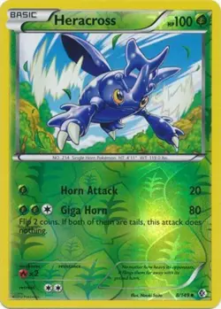 Moderately Played, English - 1 x Pokemon Heracross - 8/149 - Uncommon - Reverse - Image 1