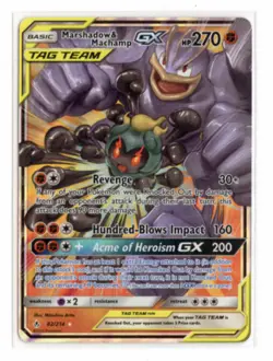 Marshadow & Machamp GX 82/214 Ultra Rare Holo SM Unbroken Bonds Pokemon TCG - Image 1