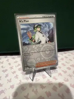 N's Plan Reverse Holo 083/086 Black Bolt White Flare Pokemon TCG NM - Image 1
