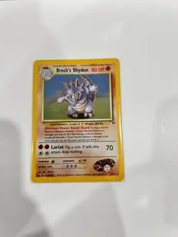 Pokemon TCG: Brock's Rhydon 002/132 Gym Heroes Holo: LP - Image 1
