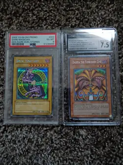 Yu-Gi-Oh! Dark Magician And Exodia DDS 002, 003 Dark Duel Stories PSA 6 CGC 7.5 - Image 1