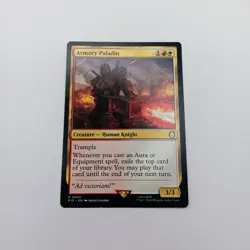 Armory Paladin MTG Rare Magic: The Gathering Fallout Commander Knight Red White - Image 1