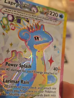 Lapras ex 158/142 Stellar Crown Full Art Ultra Rare Holo Pokemon Card NM - Image 3